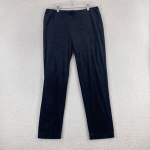 Pure‎ J. Jill Black Velour Pull On Straight Leg Pants Womens Mid-Rise Size 1X